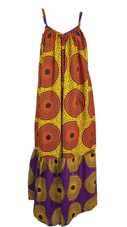 Ankara Summer Beach Party Dress maxi gown - Long Length - 110