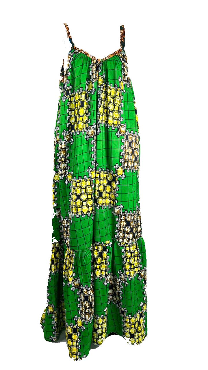 Ankara Summer Beach Party Dress maxi gown - Long Length - 110