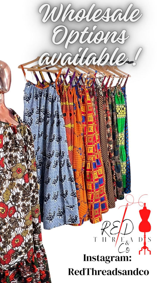 Ankara Summer Beach Party Dress maxi gown - African Print Wholesale