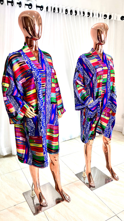 Multi-Colour Silk Kimono - 043