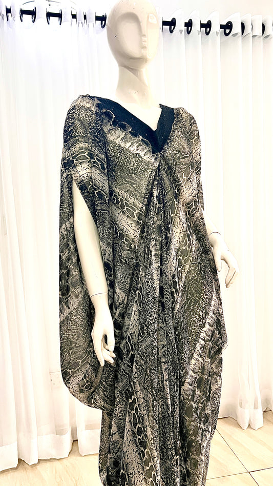 Silk Kaftan Evening Gown/maxi Dress - 064