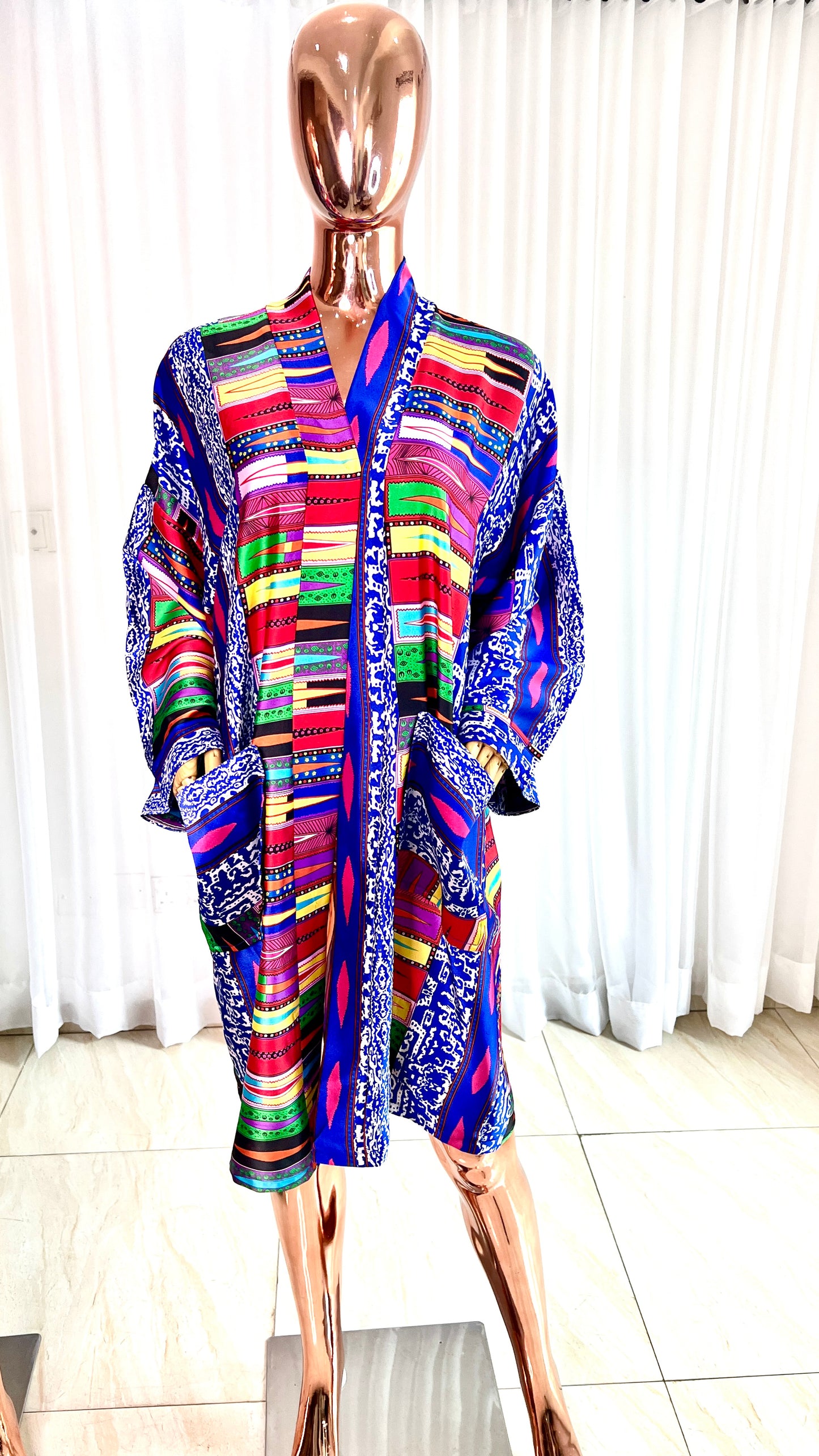 Multi-Colour Silk Kimono - 043