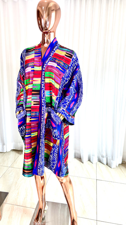 Multi-Colour Silk Kimono - 043