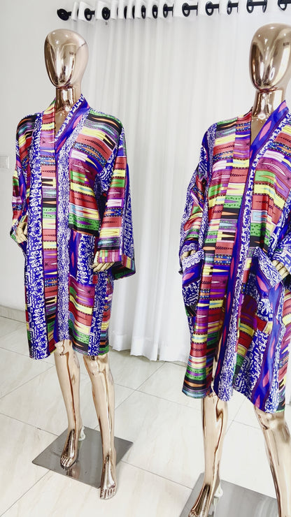 Multi-Colour Silk Kimono - 043