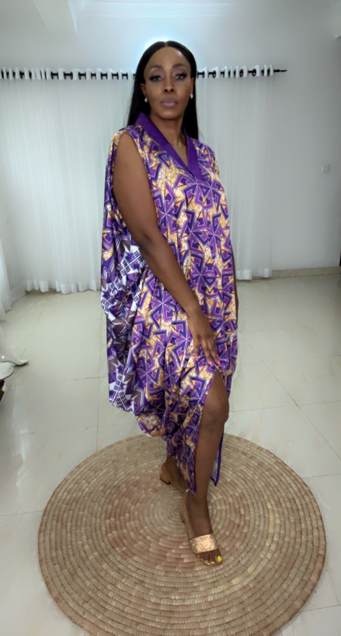 Eezzy Silk Kaftan Maxi Dress - 017